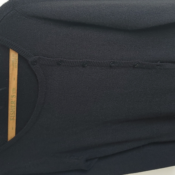 Long black cardigan or dress, with beautiful lace detail at hem. - Picture 3 of 4